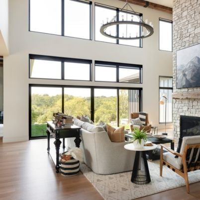 200 series narroline patio door and 400 series transom windows